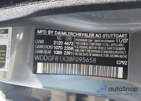 2008 Mercedes-Benz C 300 Luxury 4Matic/Sport 4Matic из США, поврежденный, VIN WDDGF81X38F095658